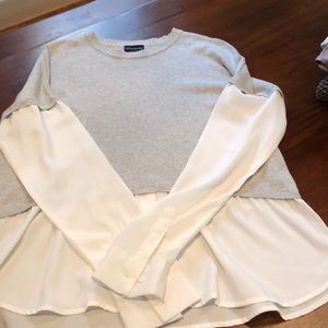 Central Park wear dressy sweater w blouse sleeves